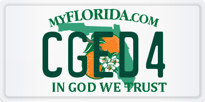 FL license plate CGED4