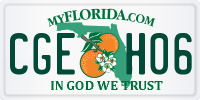 FL license plate CGEH06