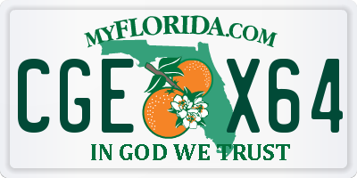 FL license plate CGEX64