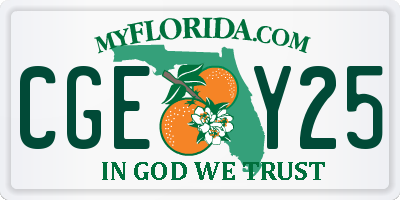 FL license plate CGEY25