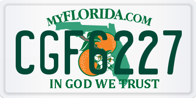 FL license plate CGF6227