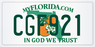 FL license plate CGF921