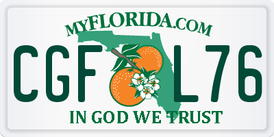 FL license plate CGFL76