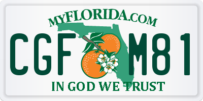 FL license plate CGFM81