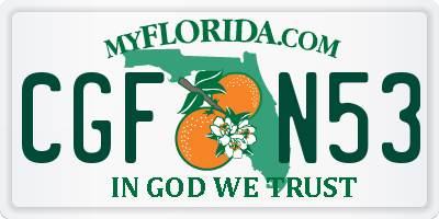 FL license plate CGFN53