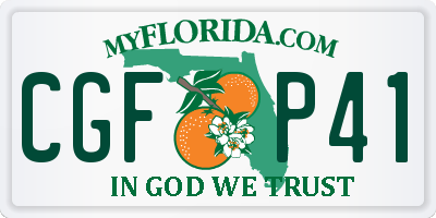 FL license plate CGFP41