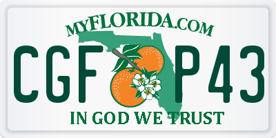 FL license plate CGFP43