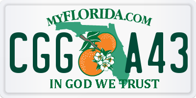 FL license plate CGGA43