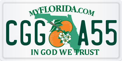 FL license plate CGGA55