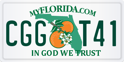 FL license plate CGGT41