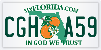 FL license plate CGHA59