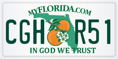 FL license plate CGHR51
