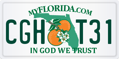 FL license plate CGHT31