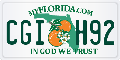 FL license plate CGIH92