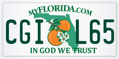 FL license plate CGIL65