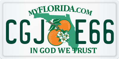 FL license plate CGJE66