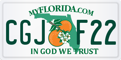 FL license plate CGJF22