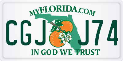 FL license plate CGJJ74