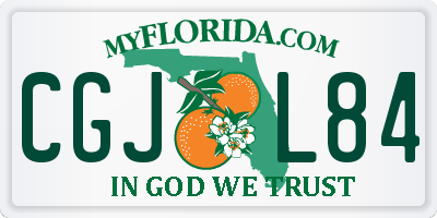 FL license plate CGJL84