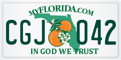 FL license plate CGJO42