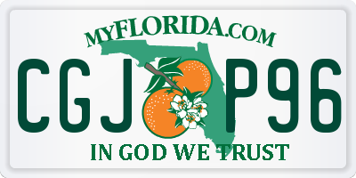 FL license plate CGJP96