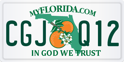 FL license plate CGJQ12