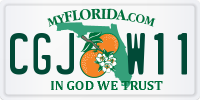FL license plate CGJW11