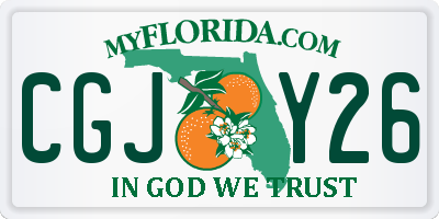 FL license plate CGJY26
