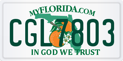 FL license plate CGL7803