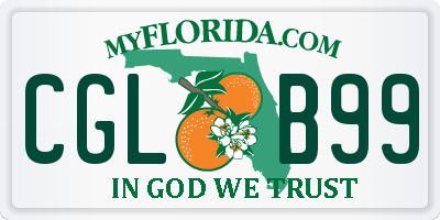 FL license plate CGLB99