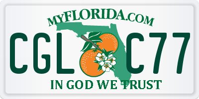 FL license plate CGLC77