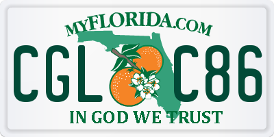 FL license plate CGLC86