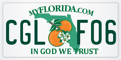FL license plate CGLF06