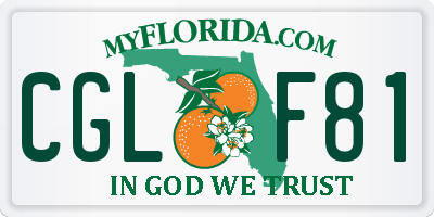 FL license plate CGLF81