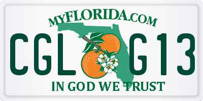 FL license plate CGLG13
