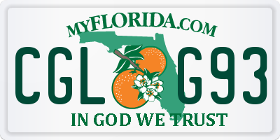 FL license plate CGLG93
