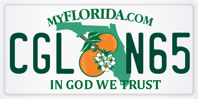 FL license plate CGLN65