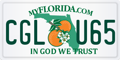 FL license plate CGLU65