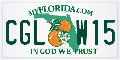 FL license plate CGLW15