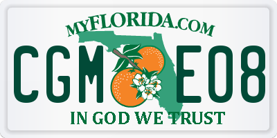 FL license plate CGME08