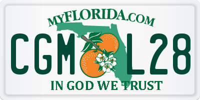 FL license plate CGML28