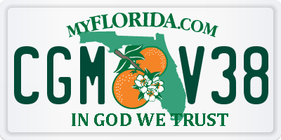 FL license plate CGMV38