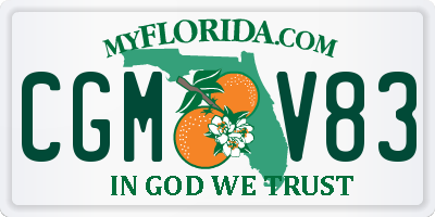 FL license plate CGMV83