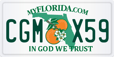 FL license plate CGMX59