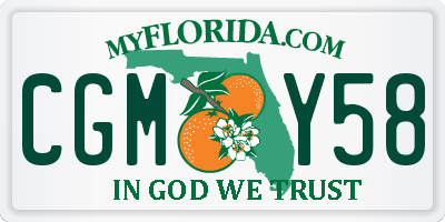 FL license plate CGMY58