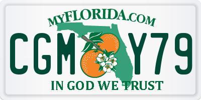 FL license plate CGMY79