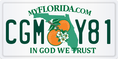 FL license plate CGMY81