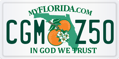 FL license plate CGMZ50