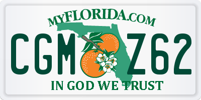 FL license plate CGMZ62