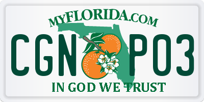 FL license plate CGNP03